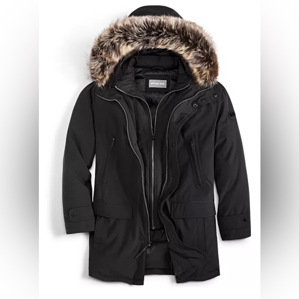 !!!⚡️NEW Michael Kors Men's Hooded Bib Snorkel Parka